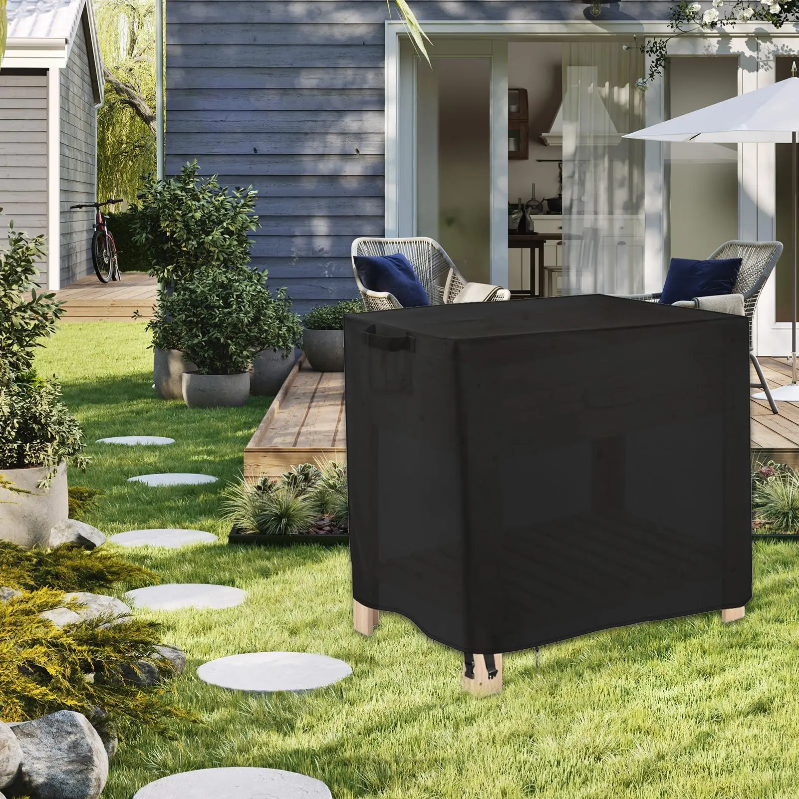 

Raised Plant Box Cover Winter Raised Garden Bed Waterproof Cover Drawstring Design Flower Box Covering Cold Days Freeze