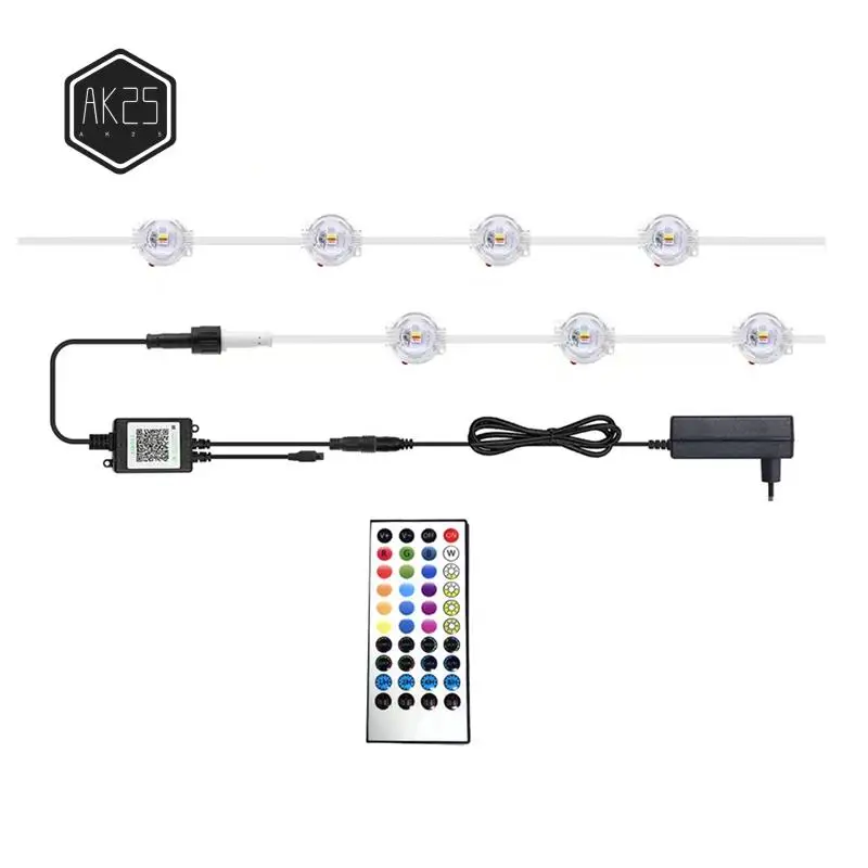 

AK25-постоянные уличные светодиодные фонари с карнизом, водонепроницаемые гирлянды RGB с управлением через приложение для рождественских украшений, вилка европейского стандарта