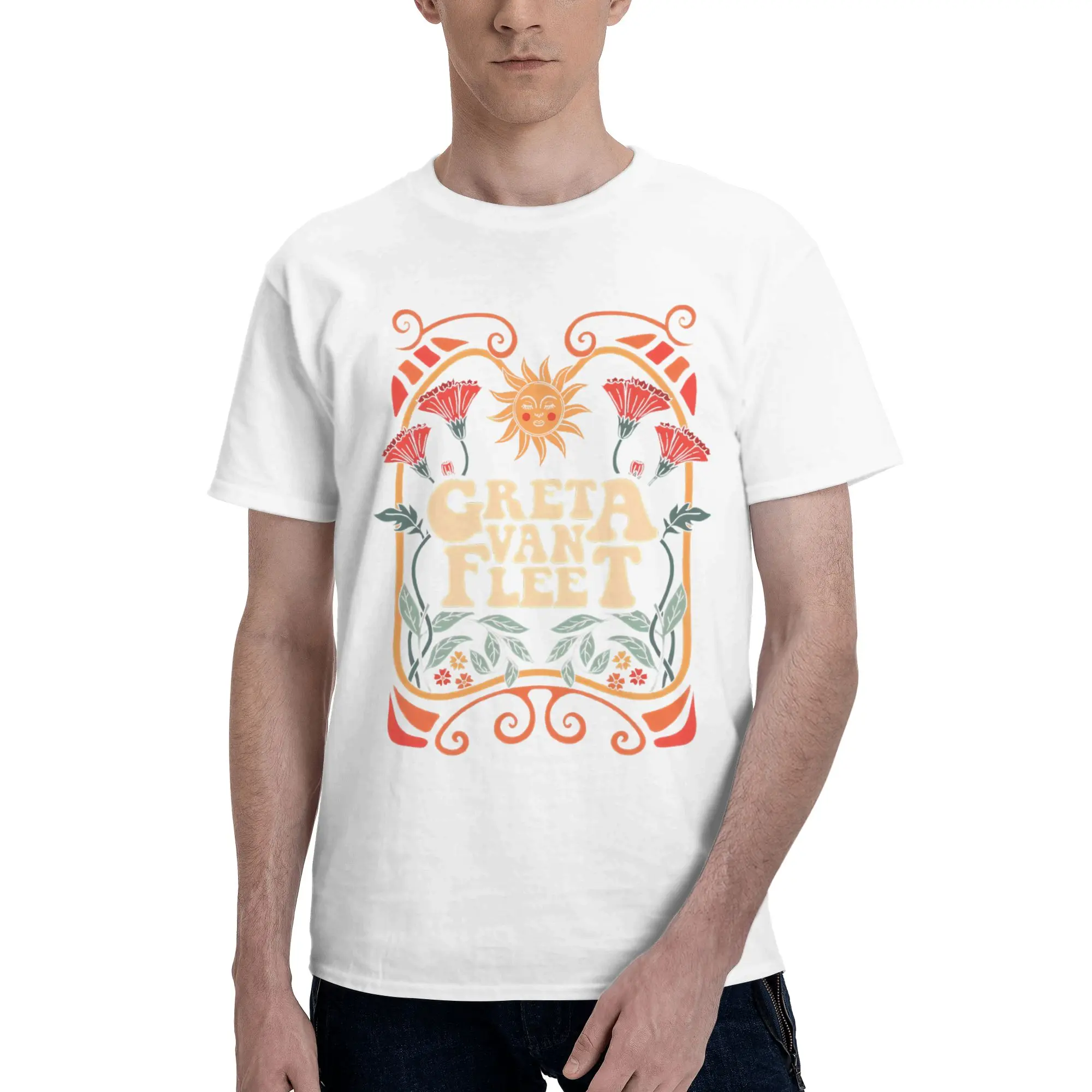 Iris greta 1 Greta Van Fleet Shirt Retro Musical Smooth Reversible T-shirt Japanese-Style Vibe Short Sleeve