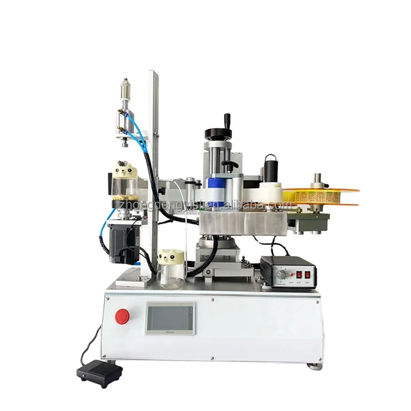 Semi Automatic Self Adhesive Labeling Machine for Square Bottle Hexagon Bottle Glass Jar Square Label