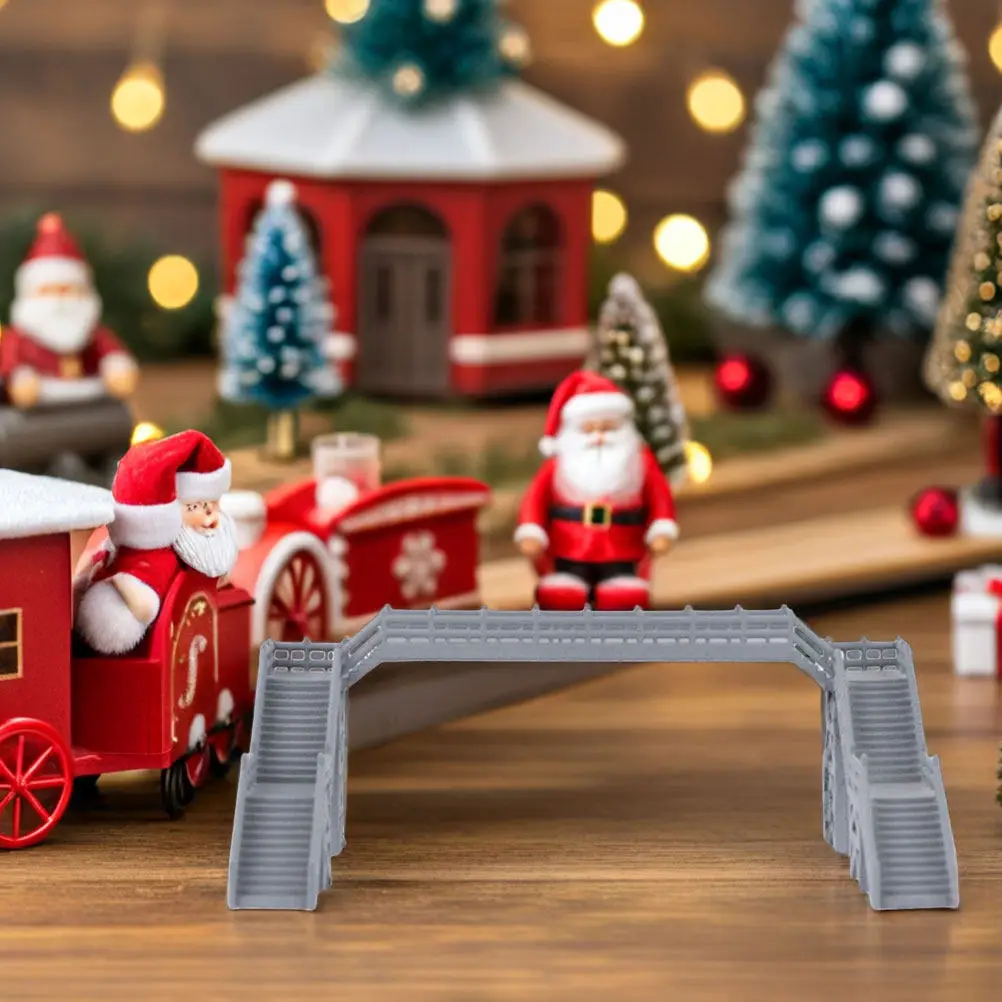 2pcs Mini Train Model: Mini Footbridge Building Kit For Railway Scenery Sand Table Ornament Diy Accessories Pvc Construction