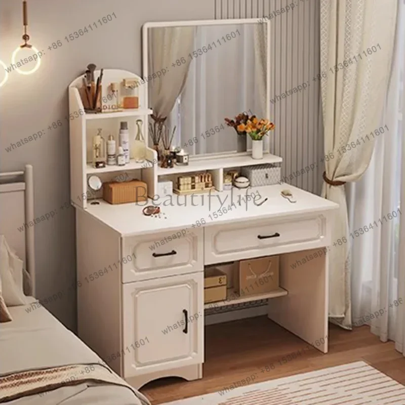 LJY Big Size Save Space Dressing Table Wooden Designer Storage Drawers Vanity Table Professional Mesa De Maquillaje Salon Furnit