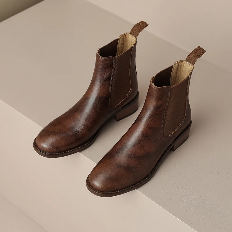 2025 AIYUQI Women's Retro Chelsea Boots - Anti-Slip, Lace-Up