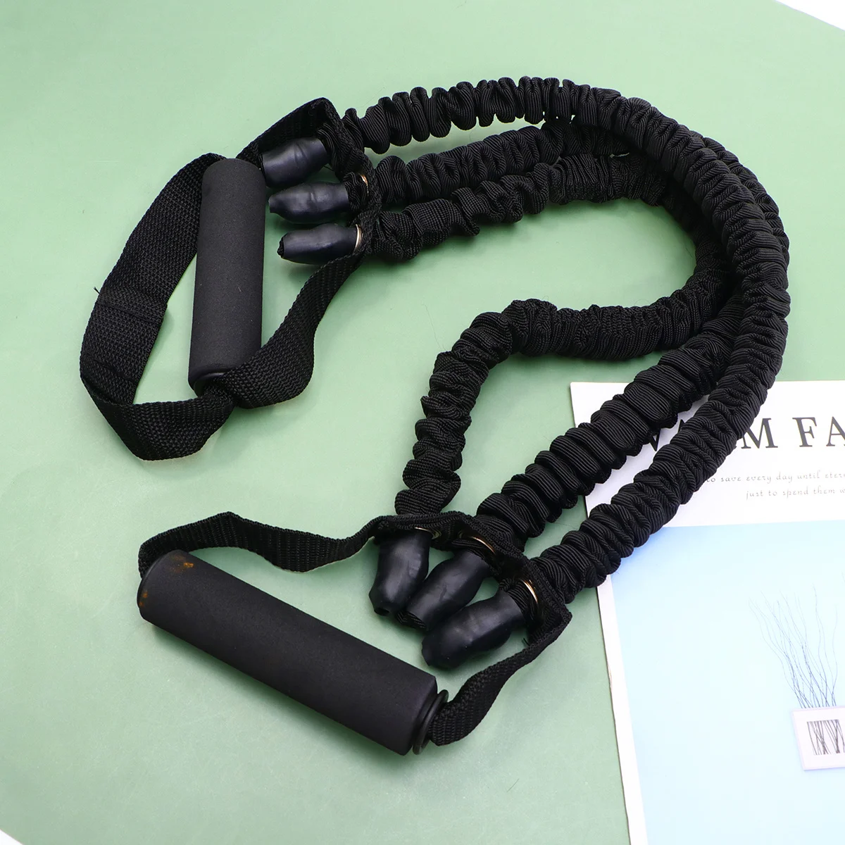 

Adults Chest Expander Three Tubes Spring Exerciser Portable Fitness Muscle Training Equipment Arm Pulling Resistant Band Black