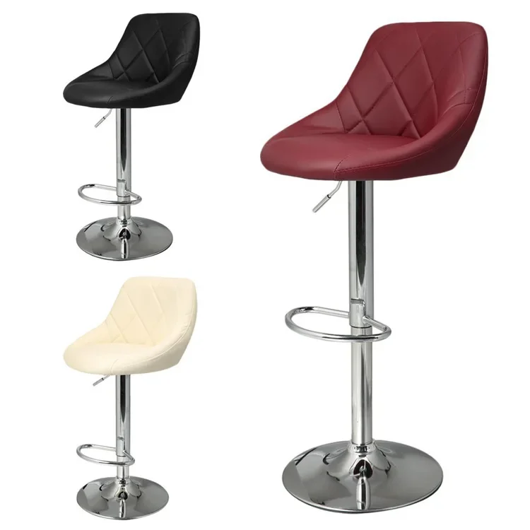 Lifting Bar Chair, Commercial Front Desk Chair with Rotating, Leather Bar Furniture,  Adjustable Height