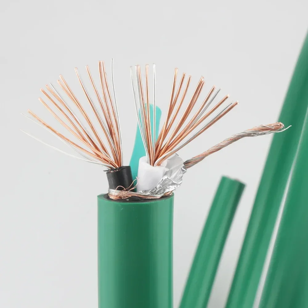 สายไฟกระแสสลับ2328ชุบเงินบริสุทธิ์พร้อมสายสัญญาณเสียง HIFI DIY ยาว1ม.