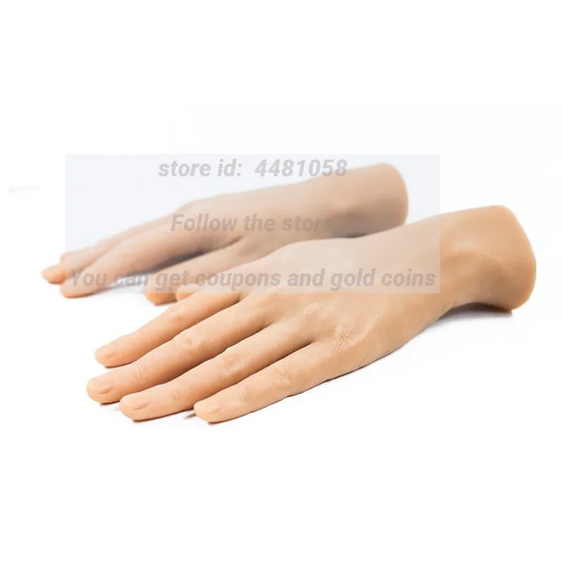 Silicone Male Hand Mannequin for Body Props, Jewelry Display Model, Nail Art, Halloween Doll, One Piece, D197, 26cm