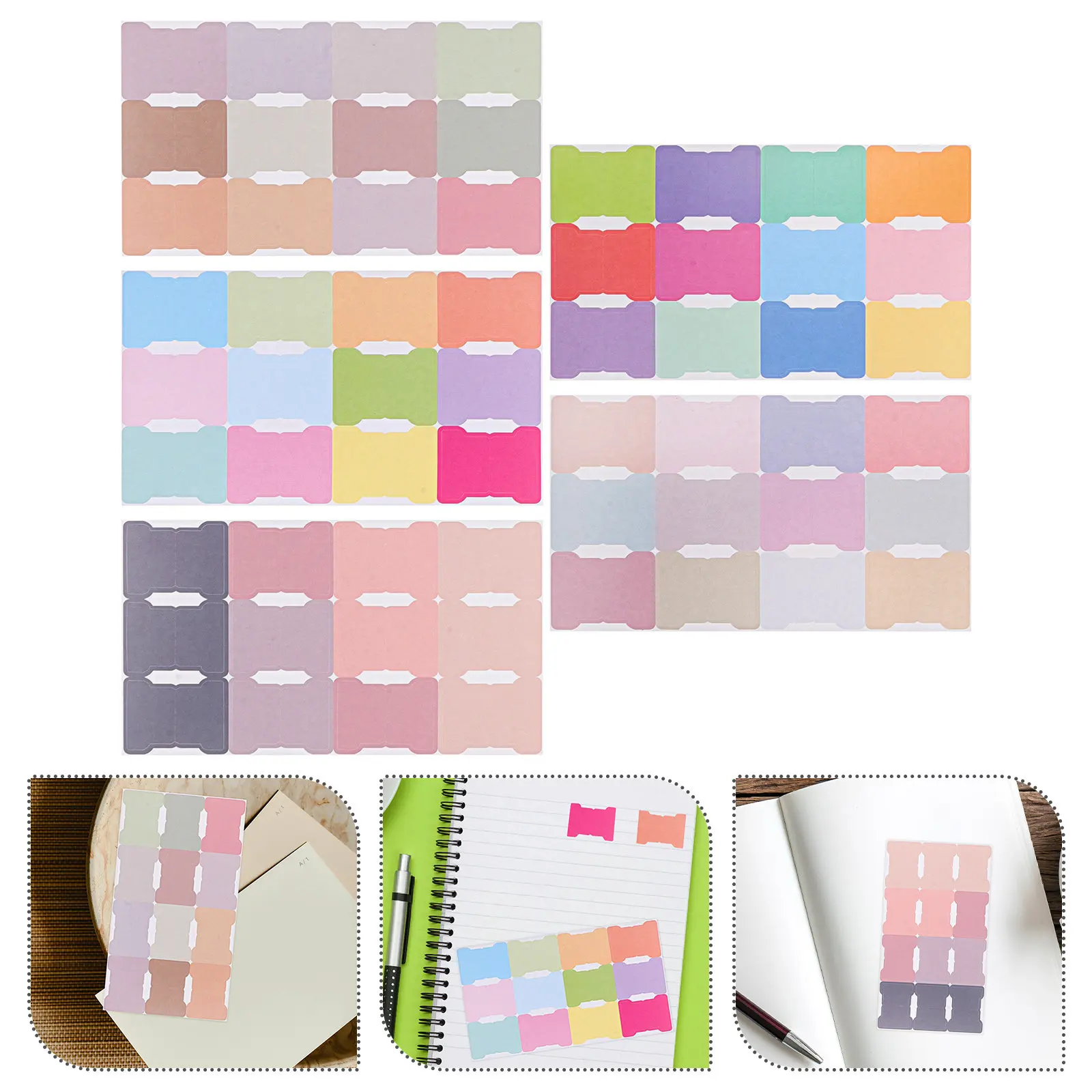 

5Pcs Index Tabs Self Adhesive Pastel Colors Writable Page Markers Monthly Planner Stickers Book Annotation Tabs Labeling Flags