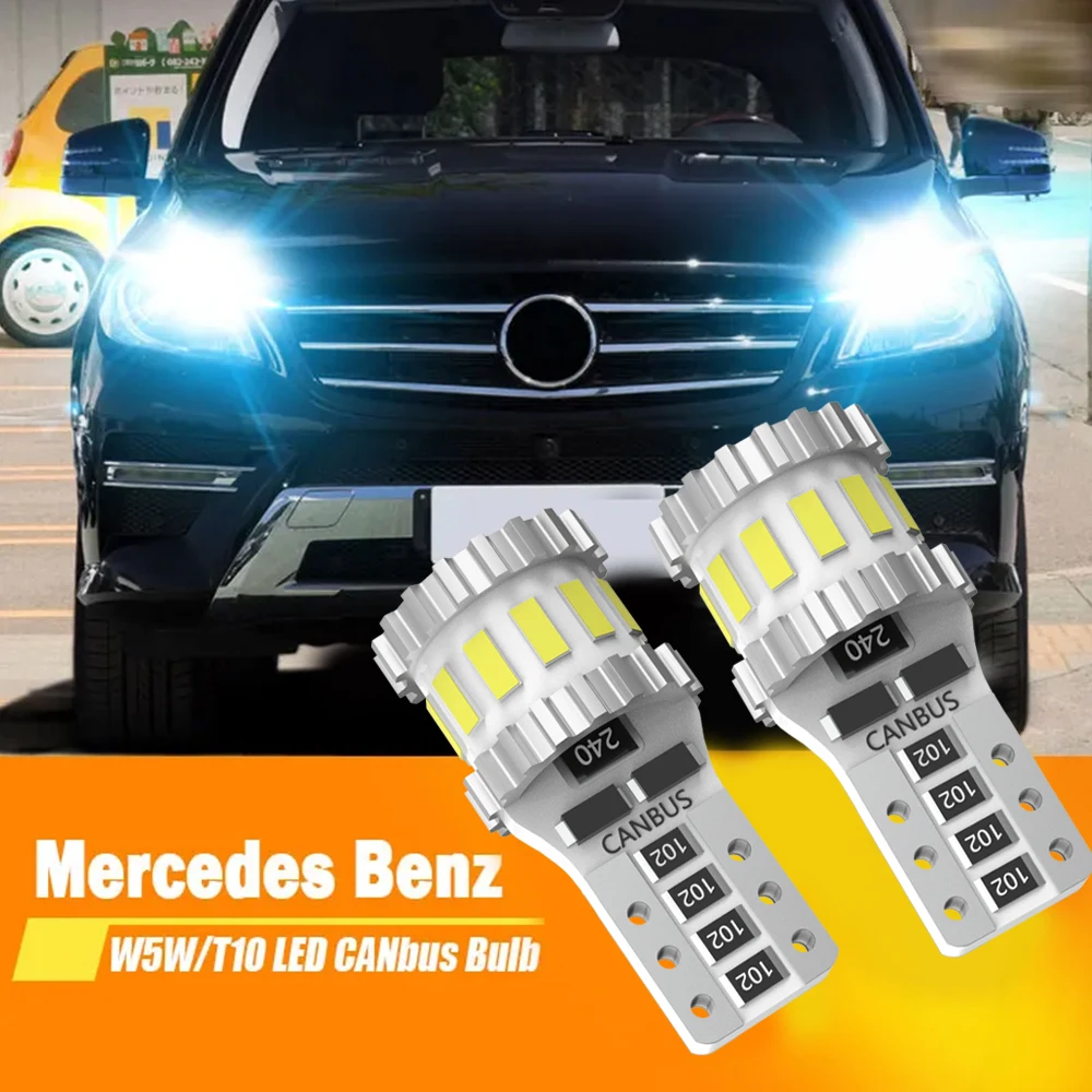 

2x For Mercedes Benz GL-Class X164 X166 W163 W164 W166 W251 V251 R129 R230 LED Clearance Light Bulb Parking Lamp W5W T10 Canbus