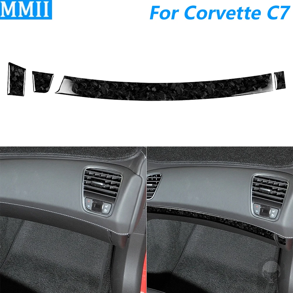

Для Chevrolet Corvette C7 Z06 2014-2019 кованое углеродное волокно второго пилота приборная панель крышка панели автомобильные аксессуары наклейка