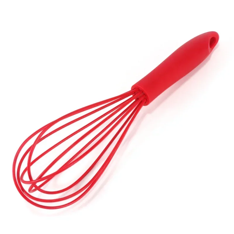 2pcs/set Multifunctional Rotating Manual Whisk Mixer Mini Plastic Kitchen Whisk Baking Tool Silicone Whisk