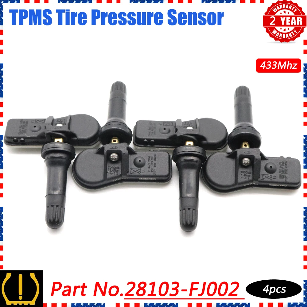 

XUAN 4PCS TPMS Tire Pressure Monitor Sensor 28103-FJ002 For Subaru Impreza Forester Legacy Justy Outpack Trezia WRX 28103FJ000