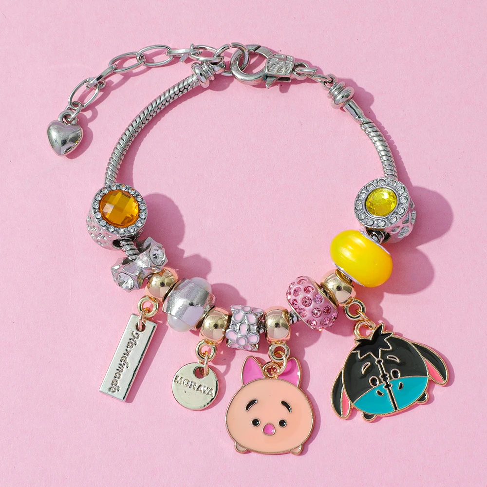 Disney schattige cartoon Winnie de Poeh serie hanger DIY kralen armband blinde box set - handgemaakte ambachtelijke speelgoed cadeau voor meisjes