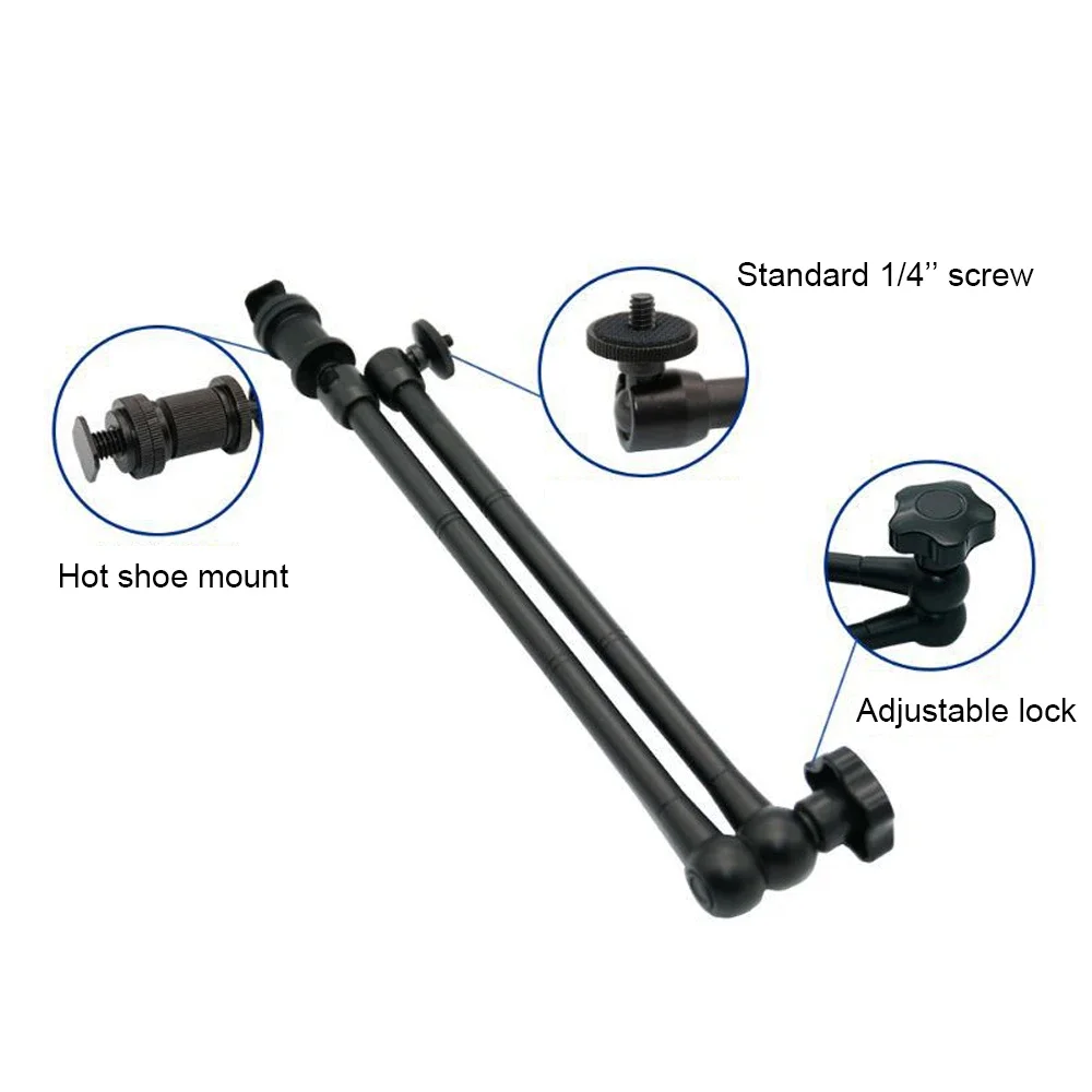 20\'\' Articulated Camera Magic Arm Super Clamp Phgraphy Accessories for Canon Nikon Sony Monitor Mic Flash Bracket Lighting Stand