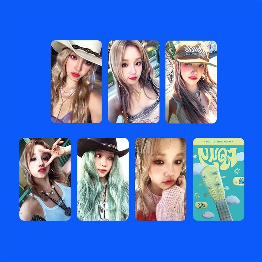 6 pz/set KPOP (G)I-DLE YUQI SOLO Album YUQ1 cartoline GIDLE Merch carte Lomo a doppia faccia YUQI Photocard Fans Collection Gift