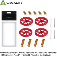 Creality 4Pcs Metal Leveling Nuts and Springs Upgraded Set for Ender 3/3 Pro/3 V2/3 Neo/V2 Neo/3 S1 3D Printer Bed Staying Level