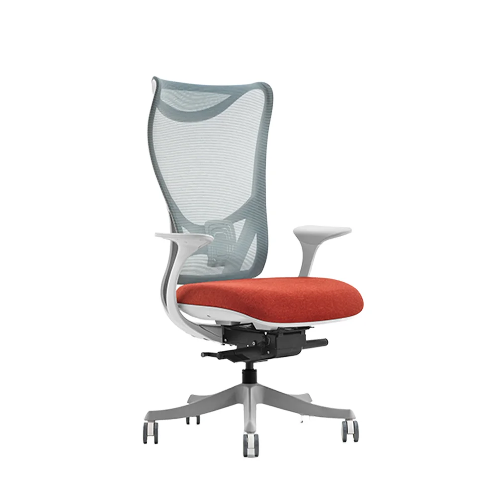 Cadeira de Escritório Executiva para Chefes, Cadeira Ergonômica para Computador com Base de Metal Cromado