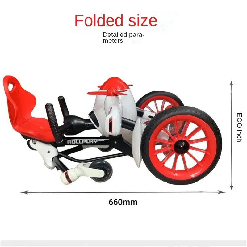 Simulation Model Folding Airplane Pedal Drift Bike Rotatable Propeller Children's Tricycle Ride on Toys Pedal Bicycle