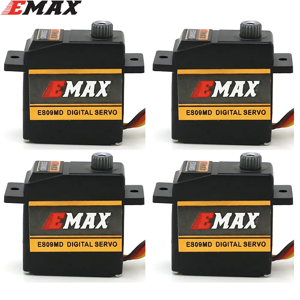 ES09MD EMAX Metal Gear Digital Servo Dual Bearing Swash Plate Servo Fit TREX 450 RC Helicopter Replacement for ES08 Series Servo