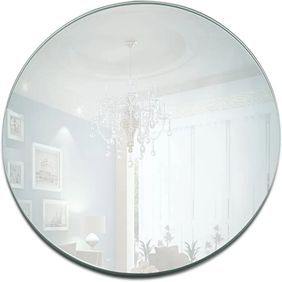 

Acrylic Mirror Round Tray Decorative Serving Plate For Wedding Party Table Centerpiece Jewelry Display Vanity