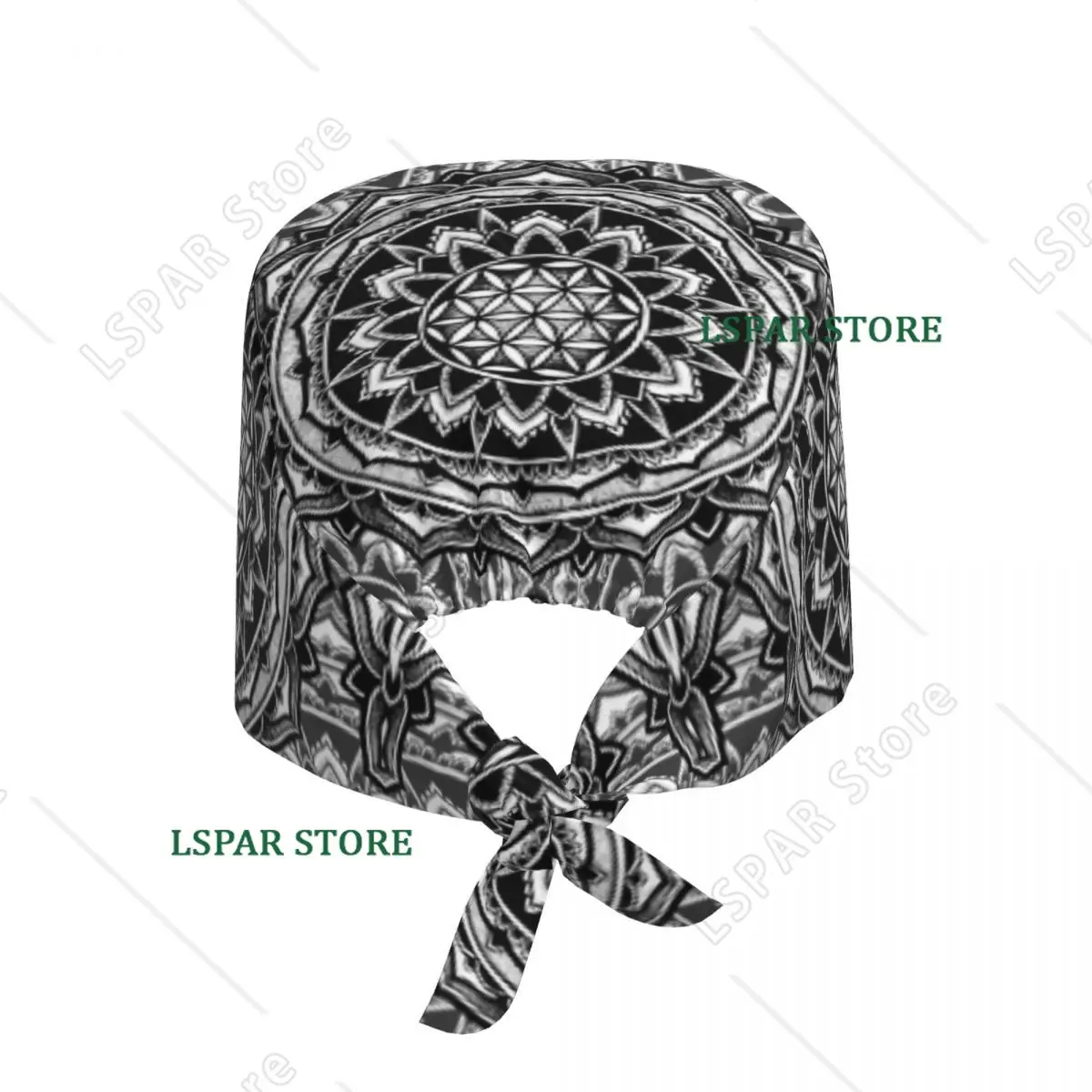 Custom Sacred Geometry Mandala Scrubs Cap Surgical Hats Men Women Flower Of Life Operating Room Cap Operator Hats Lab Works Hat