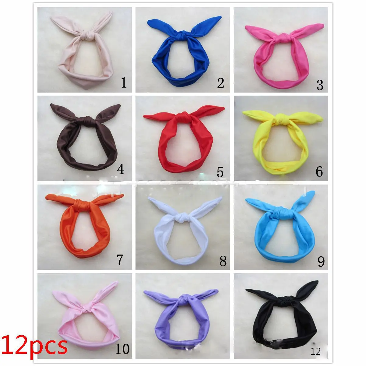 

Girls Solid Color Headbands Newborn Infant Hair Accessories Children Elastic Hair Bands