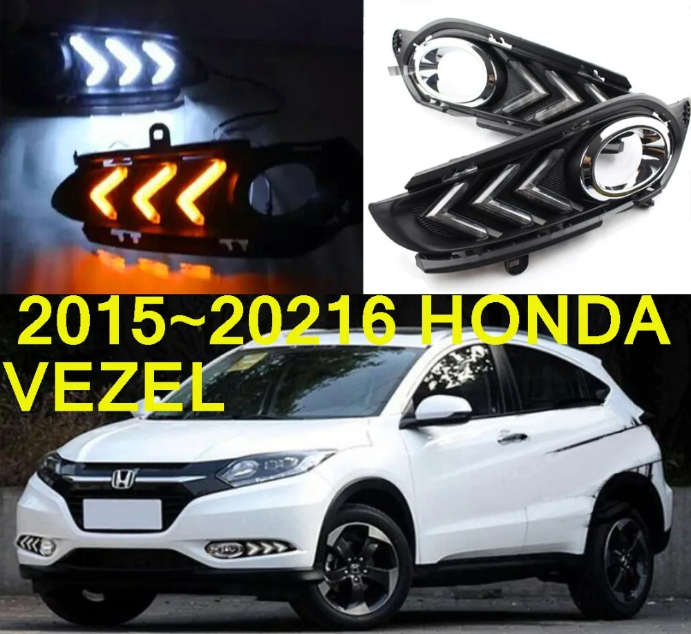 

2pcs car Styling For HRV HR-V Vezel 2014~2017 XRV LED DRL Daytime Running Lights Daylight yellow turn Signal