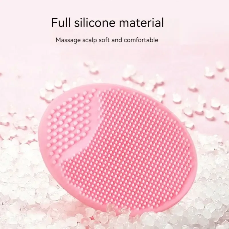 Silicone Face Wash Brush Clean Pores Baby Shampoo Brush Baby Bath Brush Soft Hair Round Shampoo Comb Home Use