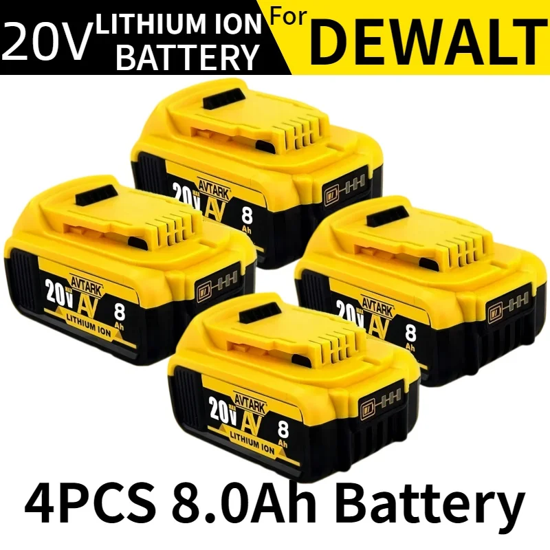 

Original20V 8.0Ah rechargeable lithium-ion battery can replaceDewalt 20V DCB180 DCB181 DCB202 DCB205 DCB206⚡with Charger