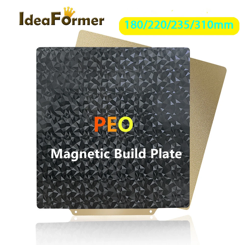 

PEO Sheet 180mm 220mm 235mm 310mm Spring Steel Sheet PEI Build Plate for Ender-3 CR10/20 Artillery Sidewinder x1 Magnetic Plate