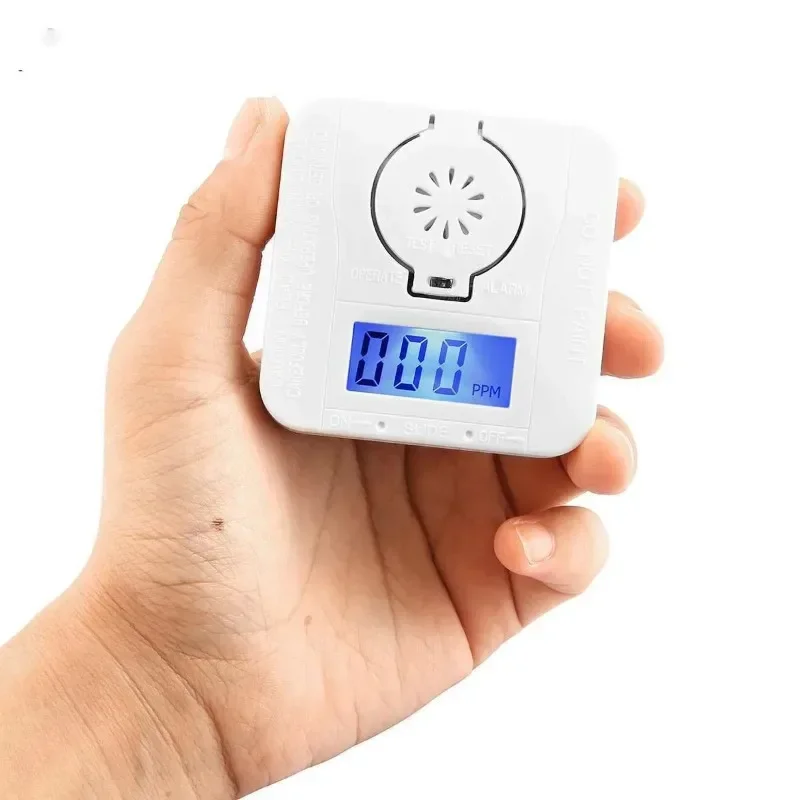 New-Co Carbon Monoxide Smoke Detector Alarm Poisoning Gas Warning Sensor Security Poisoning Alarm Photoelectric Detectors Cables