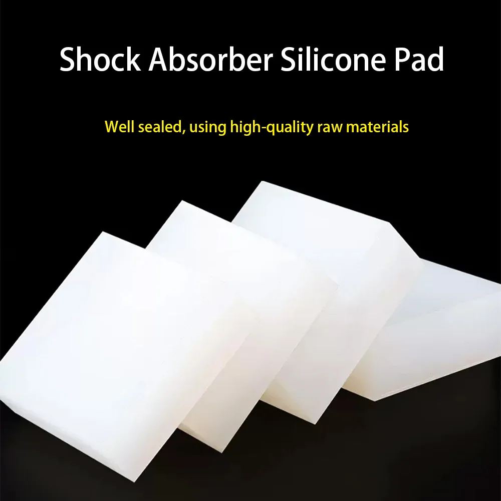 Thick 1-50mm White Silicone Rubber Sheet Square Silica Gel Board VMQ Plates Pads Shock-proof High Temperature Pad Wide 50-300mm