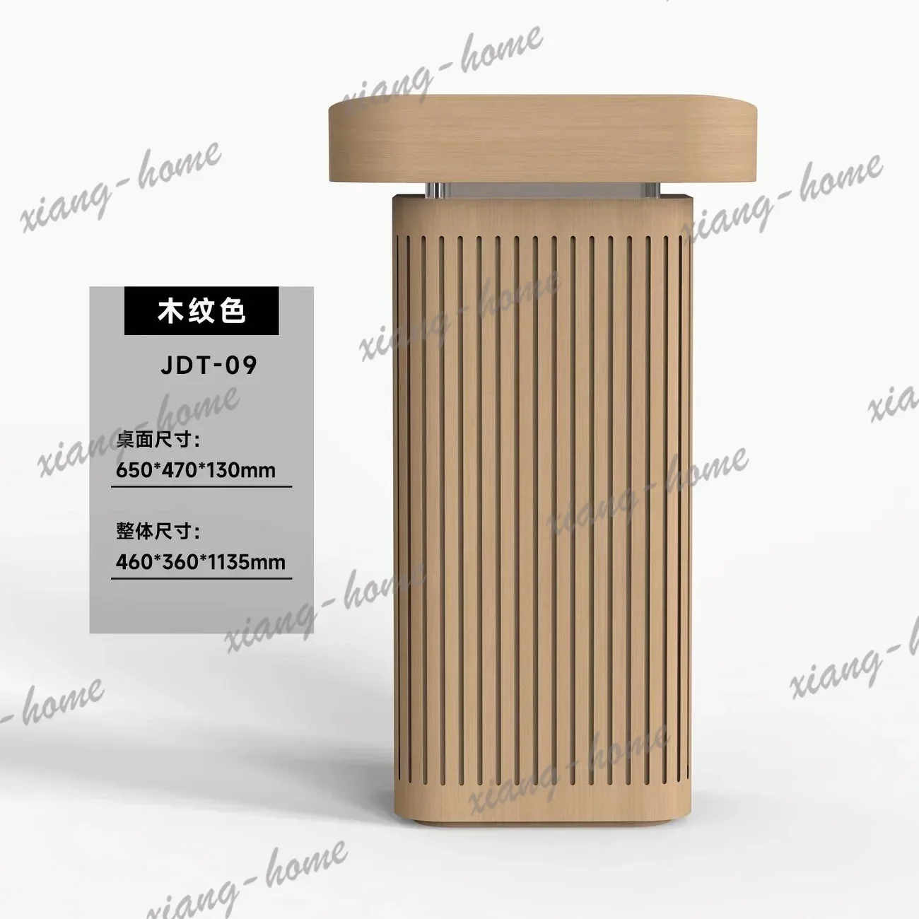 PG Original wood grain color Welcome desk Simple modern restaurant Stainless steel reception desk Company front desk Meeting
