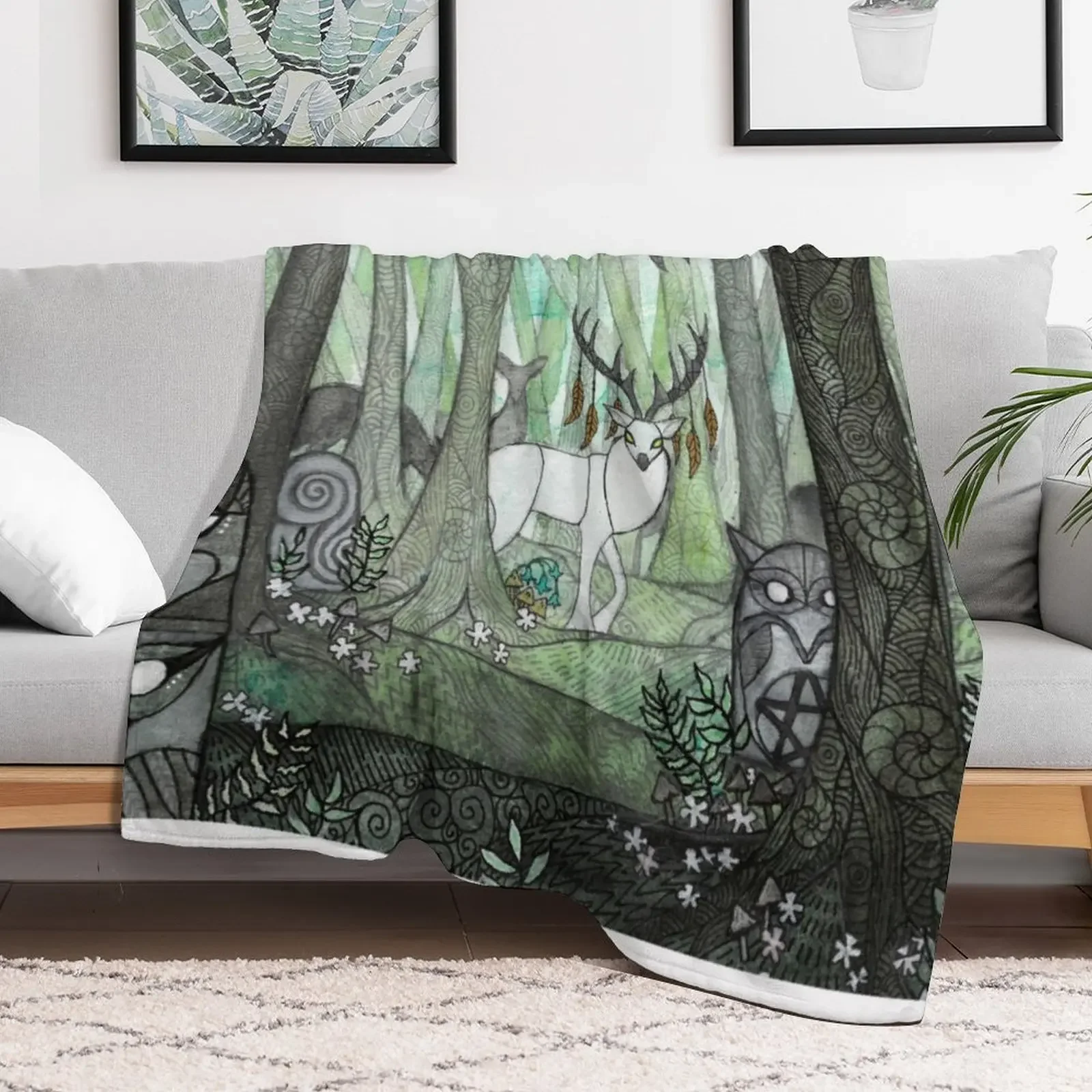 The Echo of an Ancient Soul Throw Blanket Cozy Home Blanket Gift for Christmas Holiday