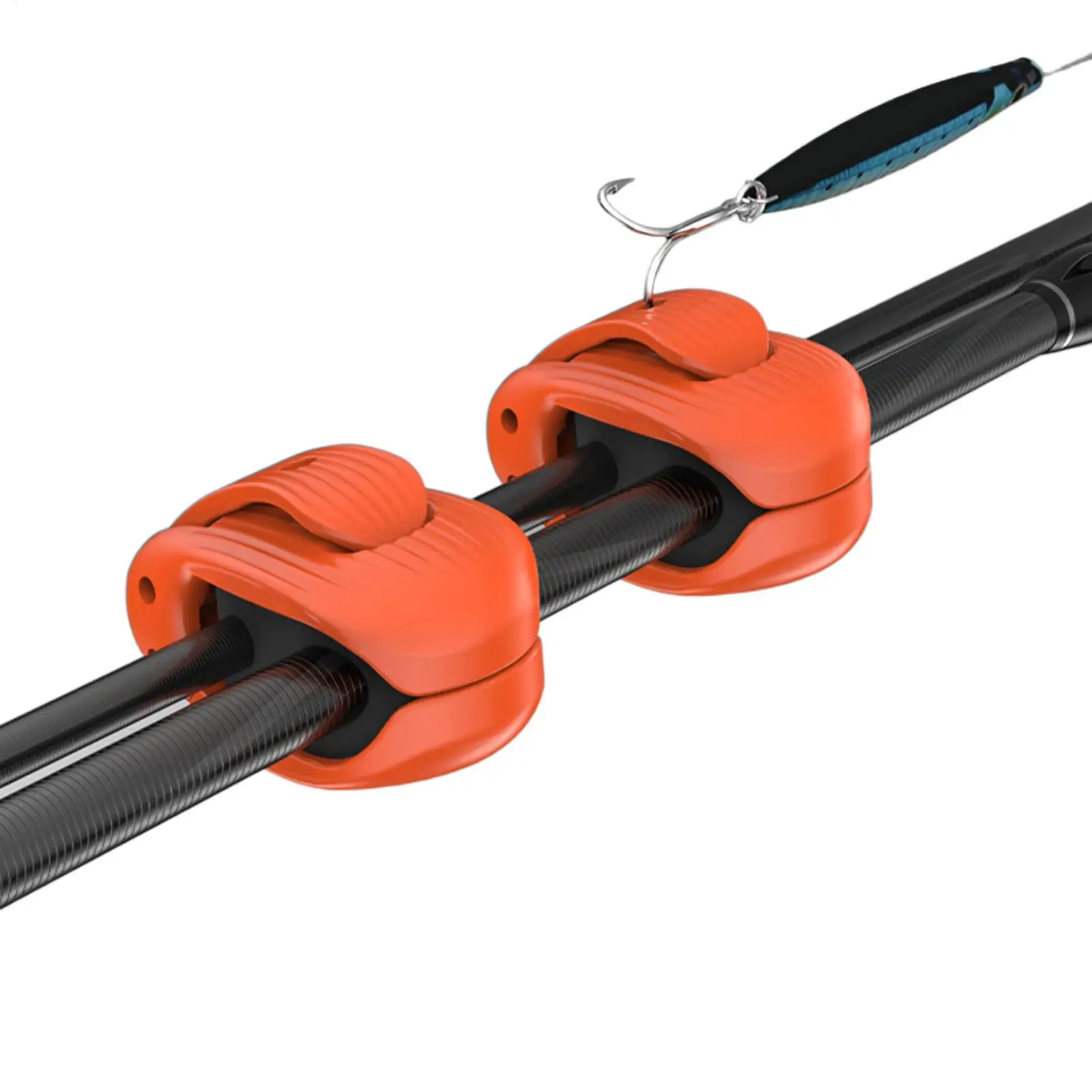 

Fishing Rod Holder Anti-Slip Takedown Clamp 2 Pieces Fish Poles Clips Holder For Shore Beach Ground Boat Kayak Dock Trolling