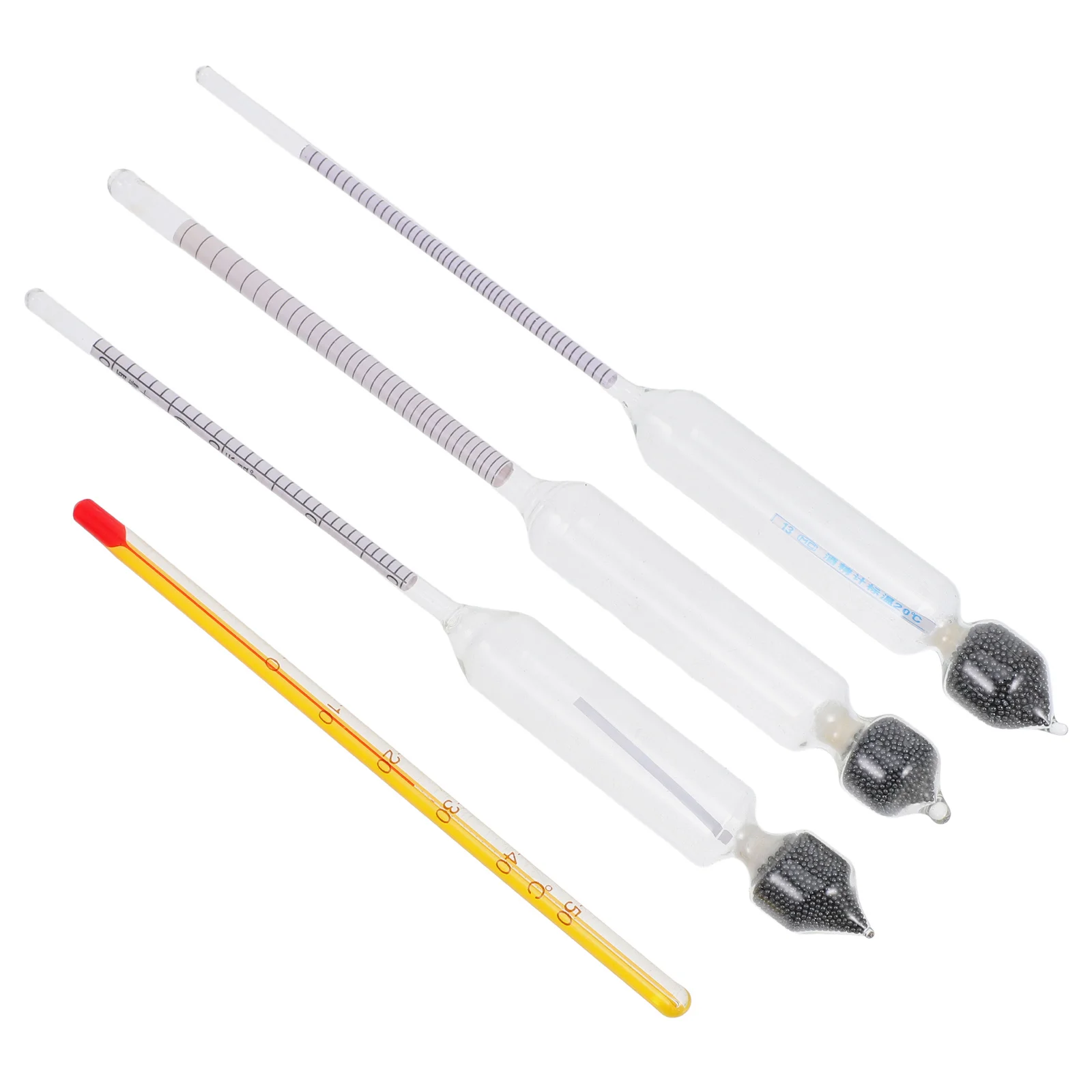 3Pcs Alcohol Hydrometer Wine Meter Glass Tester Thermometer for Precise Home Alcohol Content Testing Hydrometer