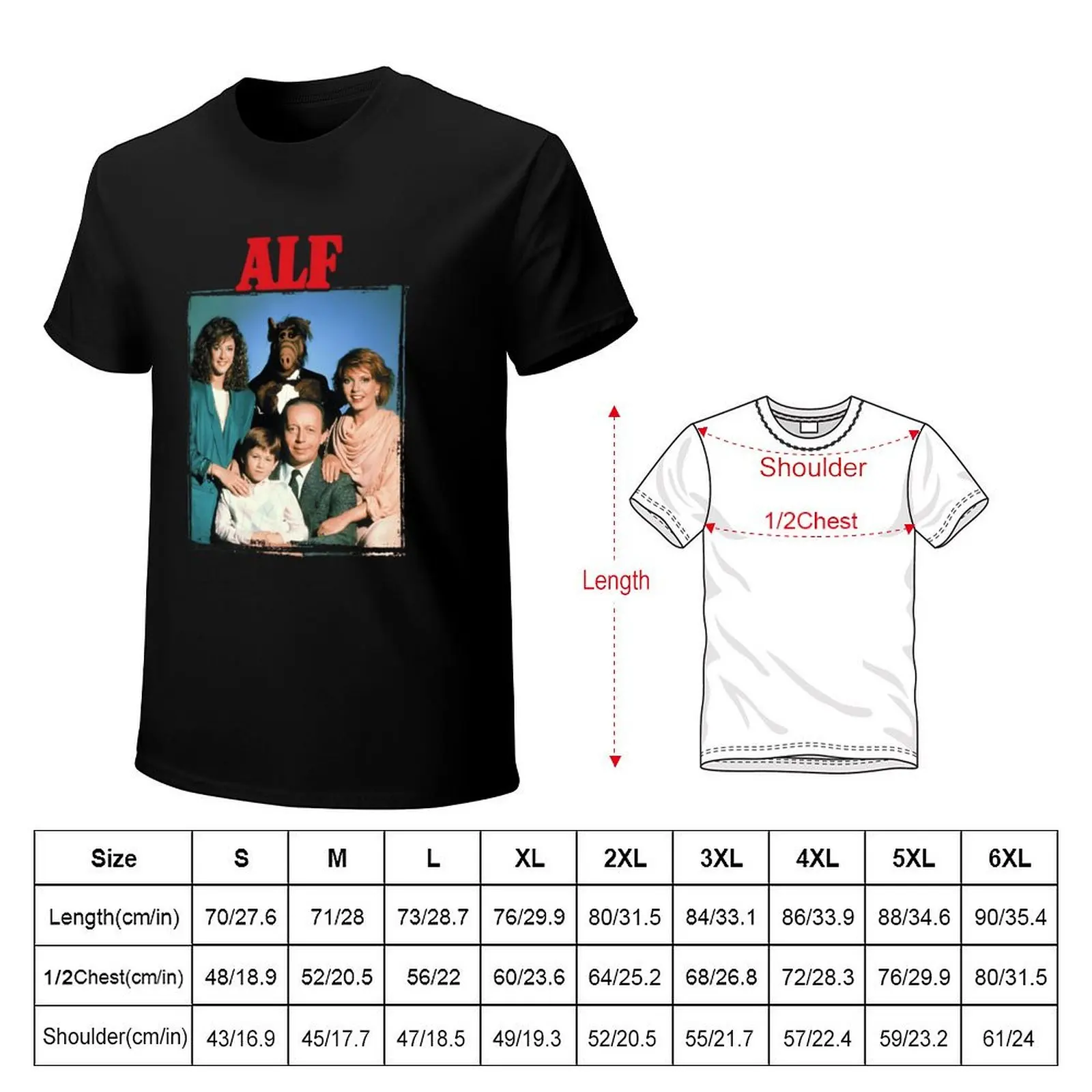 Alf - Gordon Shumway - TV Sitcoms T-Shirt Odor Resistant Short Sleeve Top