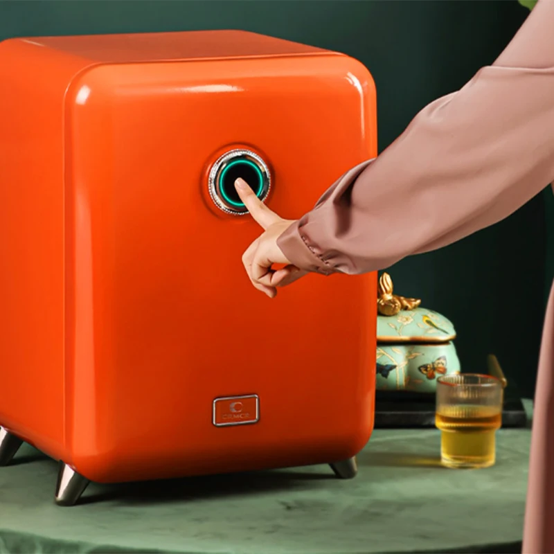 Ccrmc-レトロなコネクテッドセーフティボックス,クラフトコンデンサ,ジュエリー,指紋,分類,収納,キーなし,リモートアラーム