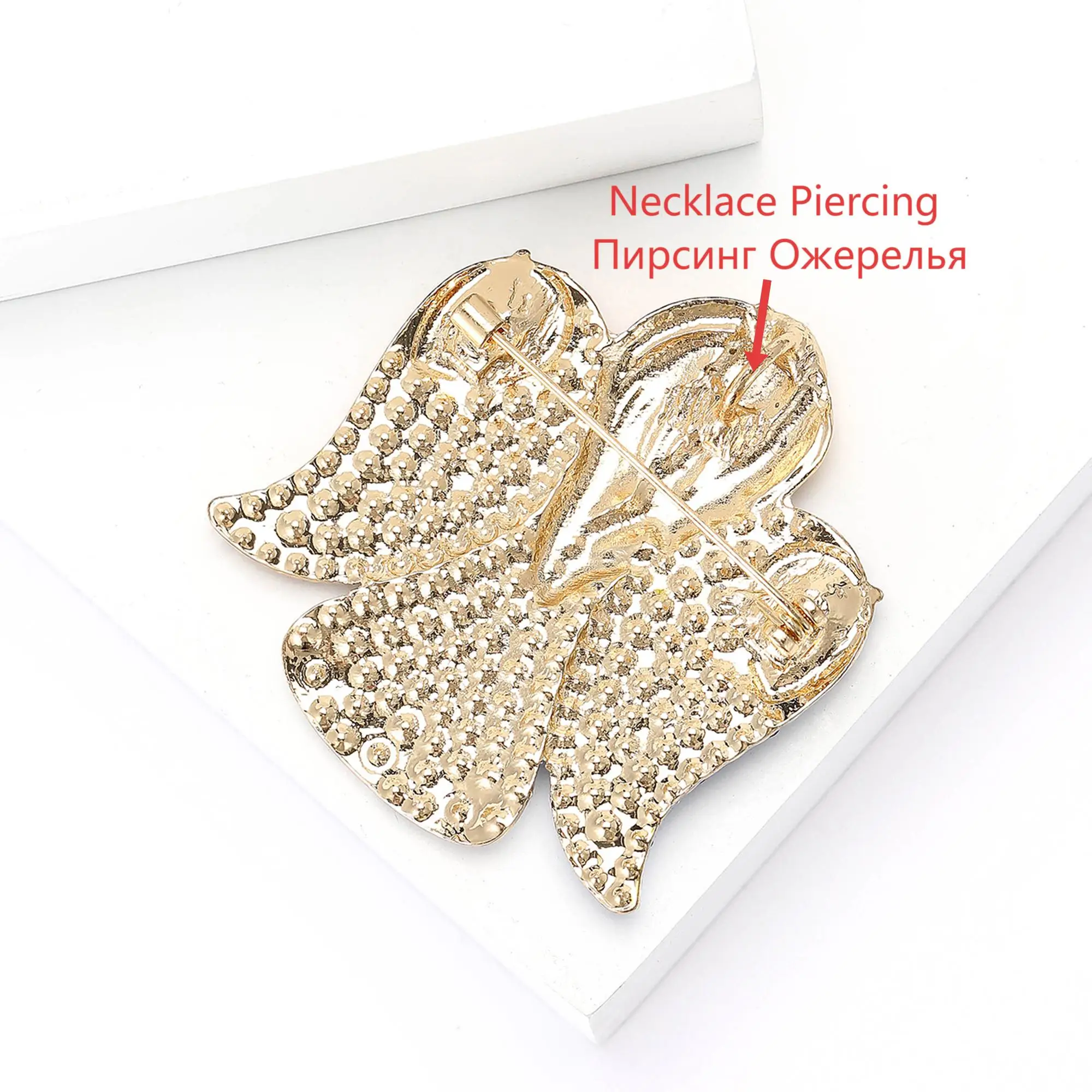 Beaut&Berry Ukrainian Rhinestone Peace Angel Girl Brooches for Women Unisex Character Pins Casual Party Accessories Friend Gifts
