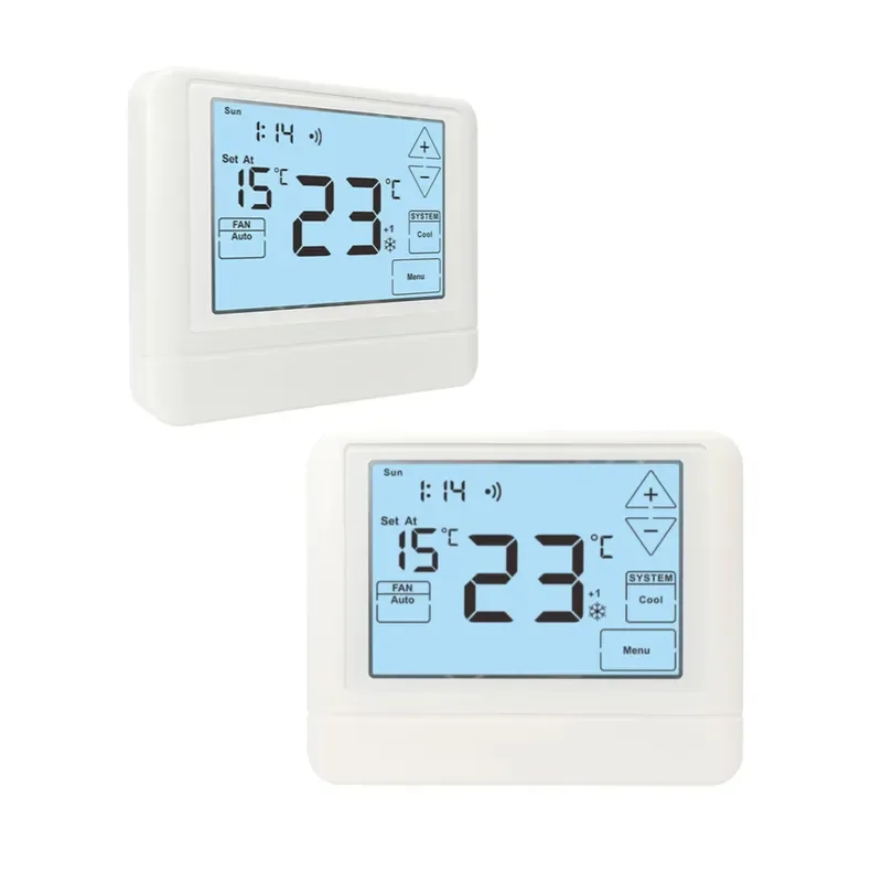 24V Air Conditioner WIFI Touch Screen Room Heat Pump Programmable Thermostat for Home White Smart Phone Control