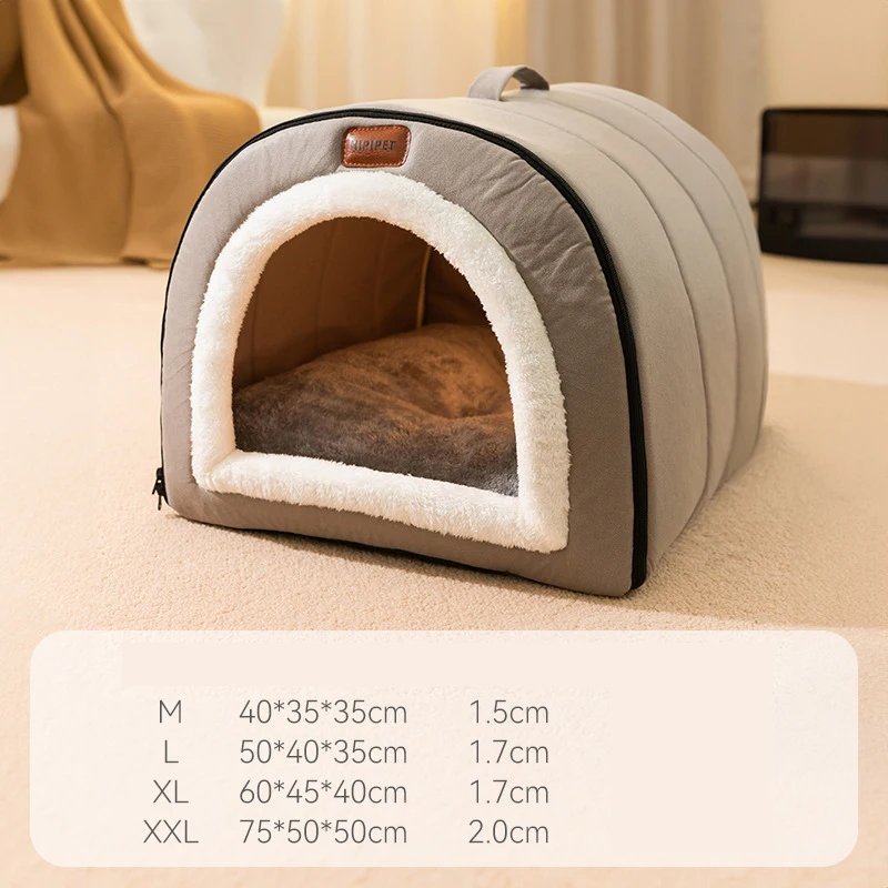 Big Dog Kennel Warm Winter Dog House Mat Detachable Washable Dogs Bed Nest Deep Sleep Tent for Medium Large Dogs House Supplies