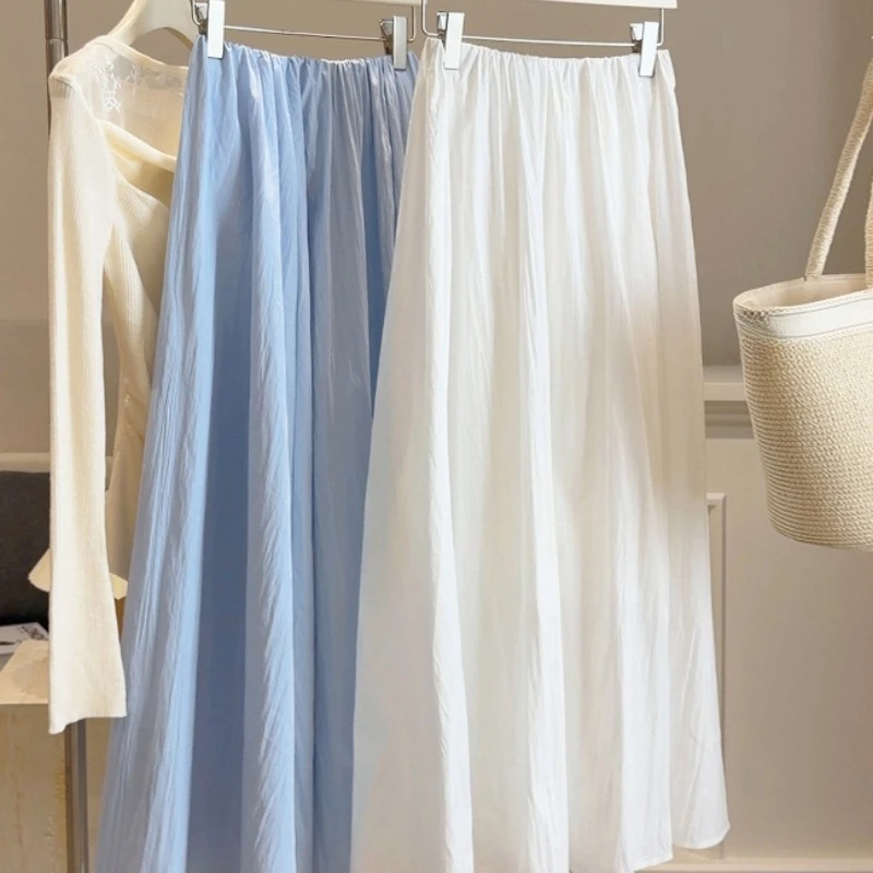 

2026 Summer New Simple Hot Selling Breathable High-end Feeling Hanging Pleated Skirt for Women