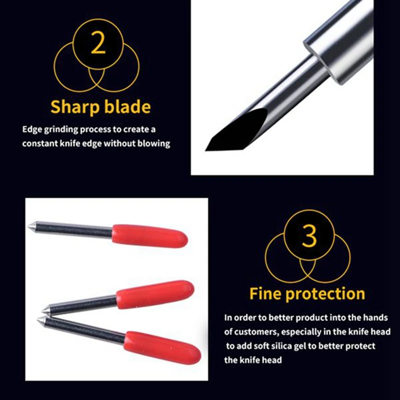 Blade Holder for Vinyl Cutter, Cutting Cutter, Plotter Acessórios Tool, Ferramentas Elétricas, 45 Graus, 5Pcs