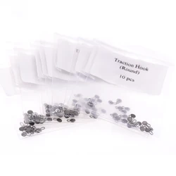 100Pcs Dental Orthodontic Traction Hook Round Bondable Caplin Hook 3mm Mesh Base