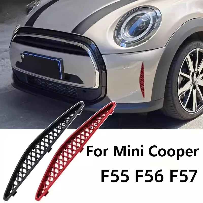 For MINI Cooper Modified LCI JCW F57 F56 F57 Cooper Decorative Fish Scale Mesh Front Bumper Both Side Air Inlet Net Accessories