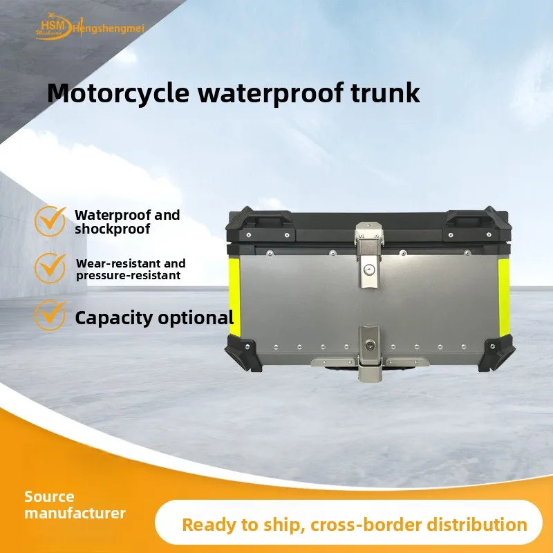 

65L Aluminum Alloy Waterproof Trunk Quick Release Storage Box Luggage Motorcycle Trunk Scooter