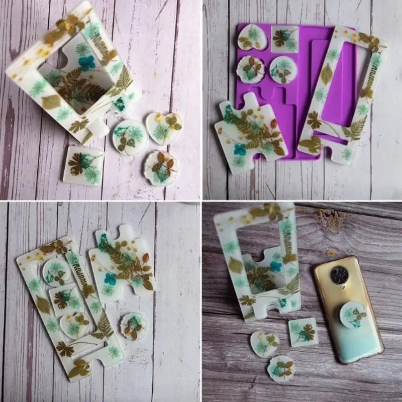 

Phone Stand Silicone Molds Holder Epoxy Casting Resin Molds for DIY Portable Craft Holder