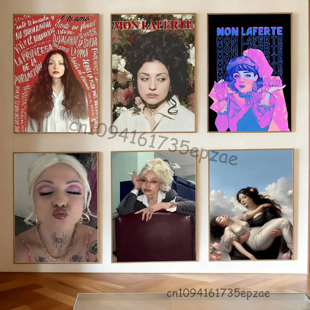 

M-Mon L-Laferte Anime Wall Art Canvas Painting Poster For Living Room Home Decor Decoration Picture