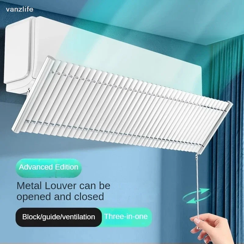 Aluminum Louver Air Conditioner Windshield Anti-Direct Blowing AC Cover Wind Deflector Outlet AC Universal Wall-Mounted