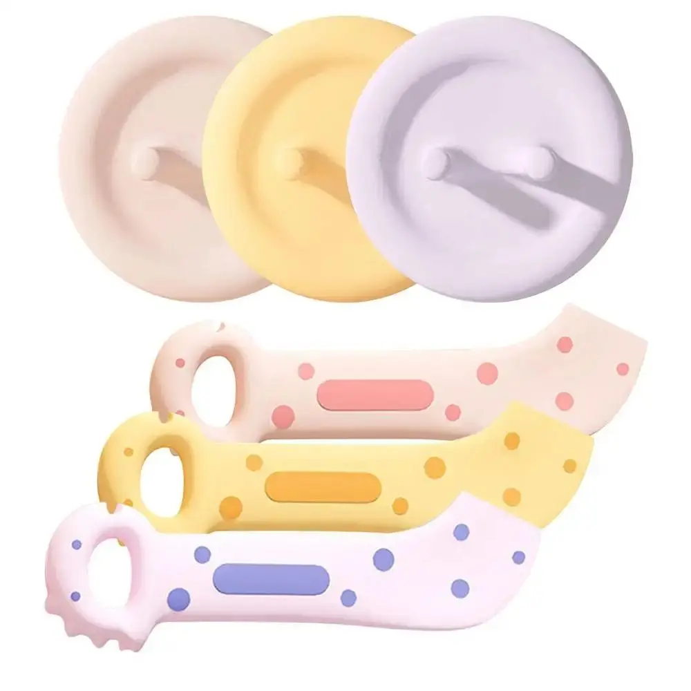 

2Pcs Portable Cat Can Lid Spoon Set Cute Shape Prevent Dirty Hands Silicone Pet Food Cover Multifunctional Comfortable Grip